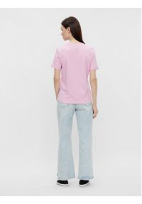 Pieces T-Shirt Ria 17086970 Różowy Regular Fit. Kolor: różowy. Materiał: bawełna #4