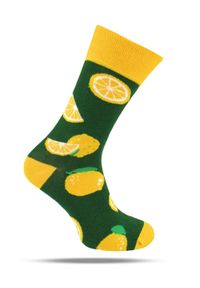 His Story - Skarpetki Bawełniane - Tematyczne - Asymetryczne, Cytrynowe. Kolor: wielokolorowy. Materiał: elastan, bawełna, poliamid #9