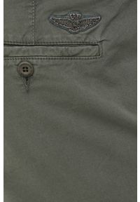 Aeronautica Militare spodnie męskie kolor zielony proste. Kolor: zielony. Materiał: tkanina. Wzór: gładki #2