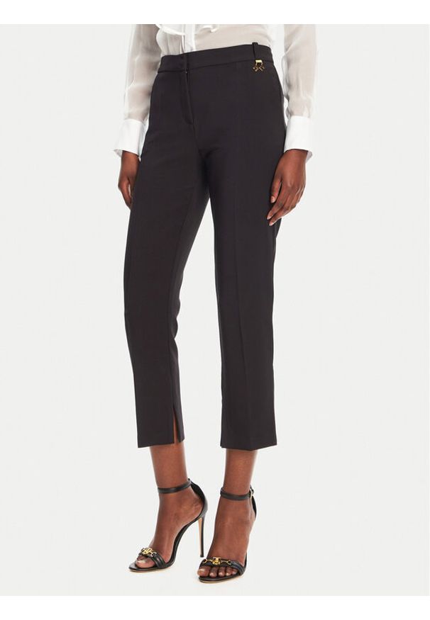 Elisabetta Franchi Chinosy PA-098-52E2-V320 Czarny Regular Fit. Kolor: czarny. Materiał: syntetyk