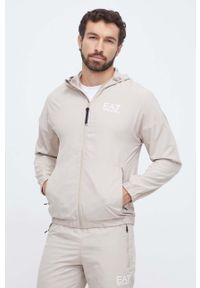 EA7 Emporio Armani dres męski kolor beżowy. Kolor: beżowy. Materiał: dresówka #3