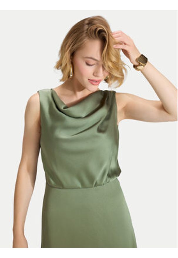 Swing Sukienka koktajlowa 5AK04900 Zielony Regular Fit. Kolor: zielony. Materiał: syntetyk. Styl: wizytowy