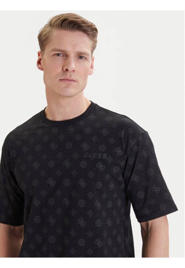 Guess T-Shirt Z6GI07 K2852 Czarny Relaxed Fit. Kolor: czarny. Materiał: bawełna