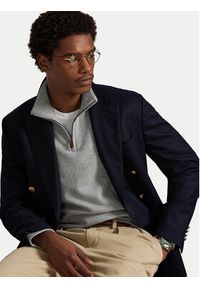 Polo Ralph Lauren Sweter 710P07411003 Szary Regular Fit. Typ kołnierza: polo. Kolor: szary. Materiał: bawełna #4