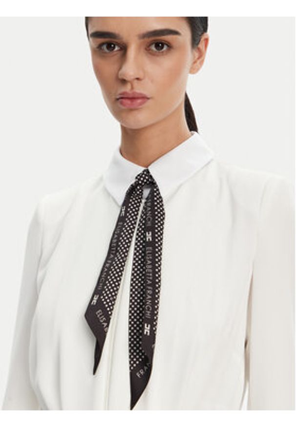 Elisabetta Franchi Kombinezon TU-047-52E2 Biały Regular Fit. Kolor: biały. Materiał: syntetyk