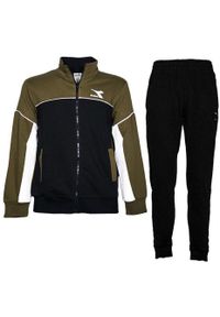 Diadora - Zestaw dresowy męski DIADORA TRACKSUIT FZ CORE M. Kolor: czarny. Materiał: dresówka