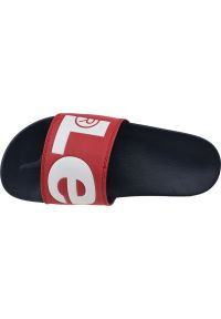 Levi's® - Klapki Levi's Batwing Slide Sandal 231548-794-87 czerwone. Okazja: na plażę. Kolor: czerwony. Materiał: syntetyk #2