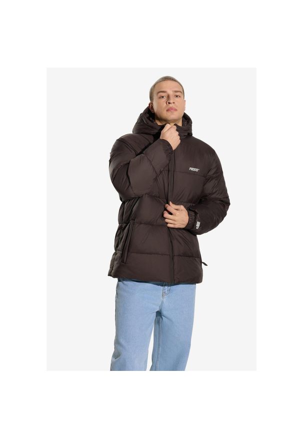 Kurtka turystyczna męska Prosto Jacket 404 zimowa. Kolor: brązowy. Sezon: zima