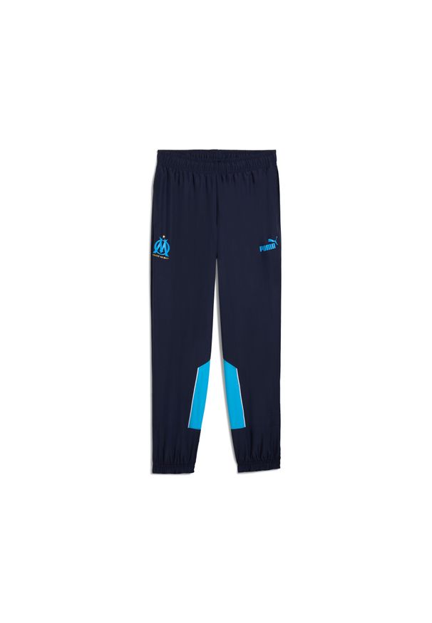 Puma - Spodnie dresowe OM Archive 2024/25. Kolor: niebieski. Materiał: dresówka. Sport: piłka nożna