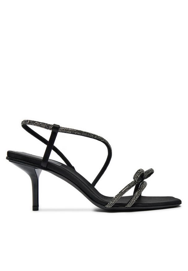 Max Mara Sandały Crystalsandal 2424526411600 Czarny. Kolor: czarny. Materiał: materiał