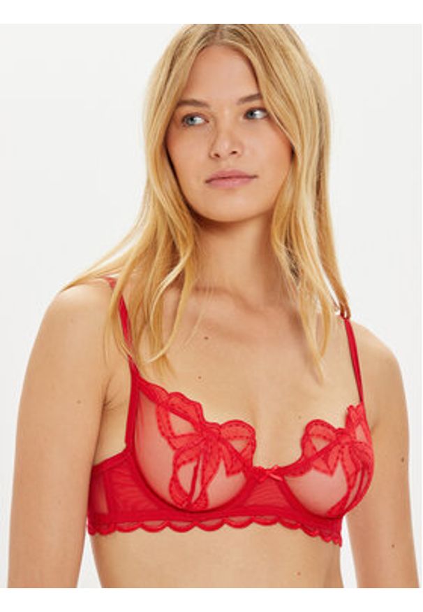 Guess Biustonosz z fiszbiną O4BC20 KCGL0 Czerwony. Kolor: czerwony. Materiał: syntetyk