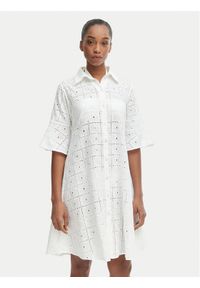 Iconique Sukienka letnia Romina IC26-039 Biały Regular Fit. Kolor: biały. Materiał: bawełna. Sezon: lato #1