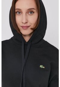 Lacoste Sukienka EF0657 kolor czarny mini oversize. Typ kołnierza: kaptur. Kolor: czarny. Materiał: dzianina. Długość rękawa: długi rękaw. Typ sukienki: oversize. Długość: mini #2