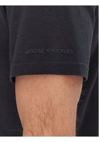 Moose Knuckles T-Shirt Conway M15MT760 Granatowy Regular Fit. Kolor: niebieski. Materiał: bawełna