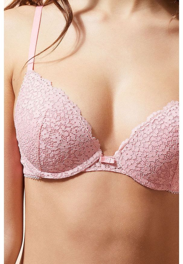 Etam - Biustonosz Sorbet. Kolor: różowy. Rodzaj stanika: biustonosz z fiszbinami