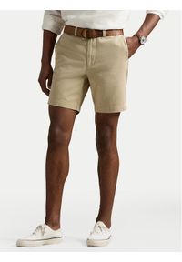 Polo Ralph Lauren Szorty materiałowe 710974909002 Beżowy Regular Fit. Kolor: beżowy. Materiał: bawełna