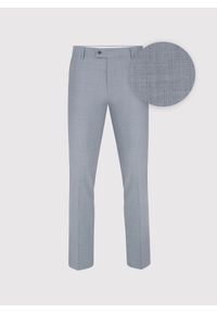 Pako Lorente - PAKO LORENTE – Gładkie szare spodnie garniturowe. Okazja: na spotkanie biznesowe. Kolor: szary. Materiał: poliester, wełna. Wzór: gładki. Styl: biznesowy #6