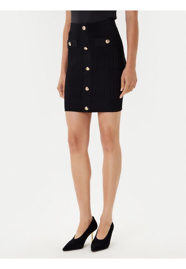 Marciano Guess Spódnica mini 5YGD32 5881Z Czarny Slim Fit. Kolor: czarny. Materiał: wiskoza