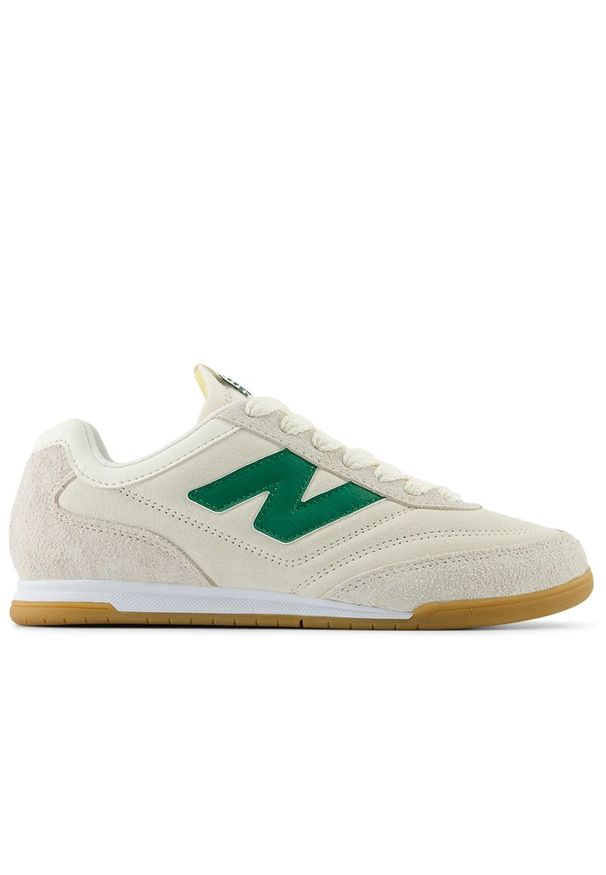 Buty New Balance URC42HG - beżowe. Kolor: beżowy. Materiał: materiał, skóra, syntetyk, guma. Szerokość cholewki: normalna