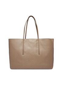 Calvin Klein Torebka Emblem Aop Large Tote W/ Pouch LV04F3364G Beżowy. Kolor: beżowy. Materiał: skórzane #5