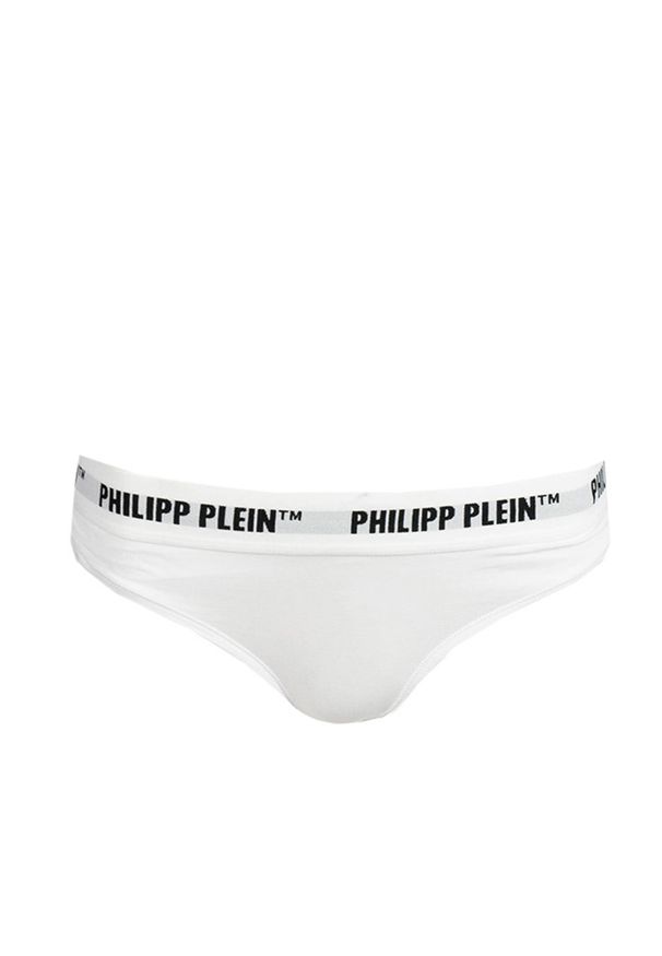 Philipp Plein Majtki "Bi-pack" | DUPP01 | Tanga Donna Bipack | Kobieta | Biały. Kolor: biały. Materiał: bawełna, elastan