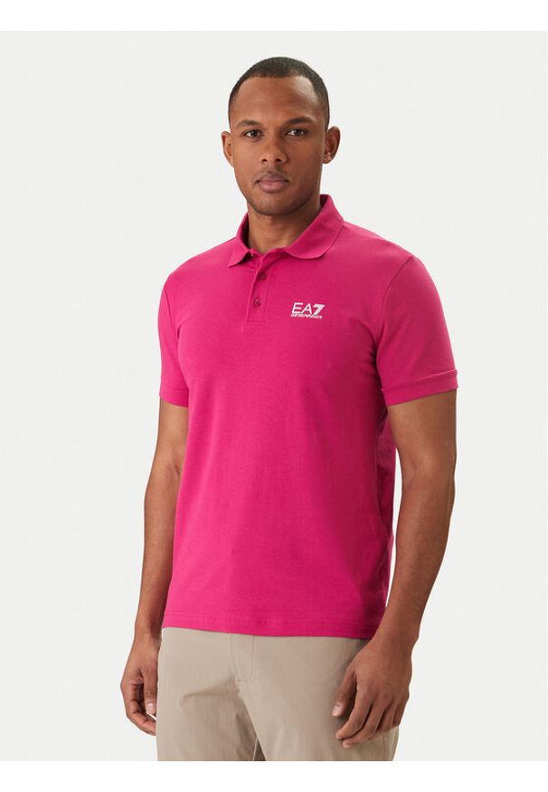 EA7 Emporio Armani Polo 8NPF14 PJVQZ M4089 Różowy Regular Fit. Typ kołnierza: polo. Kolor: różowy. Materiał: bawełna
