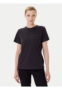 Wrangler T-Shirt Sign Off 112373023 Czarny Slim Fit. Kolor: czarny. Materiał: bawełna #1