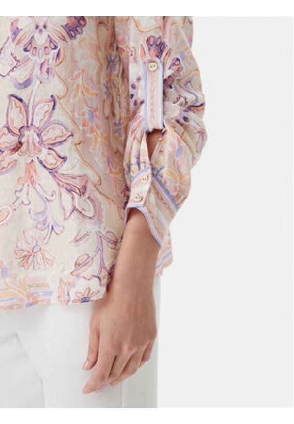 Hale bob - Hale Bob Koszula with linen Nia 4ZCA214A Beżowy Regular Fit. Kolor: beżowy. Materiał: len