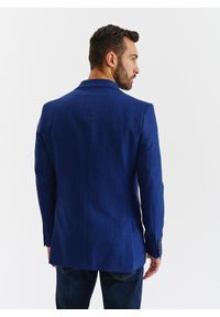 Pako Lorente - PAKO LORENTE – Granatowa casualowa marynarka męska w zieloną kratę. Okazja: na co dzień. Kolor: niebieski, wielokolorowy, zielony. Materiał: wełna, len. Sezon: lato. Styl: casual #3