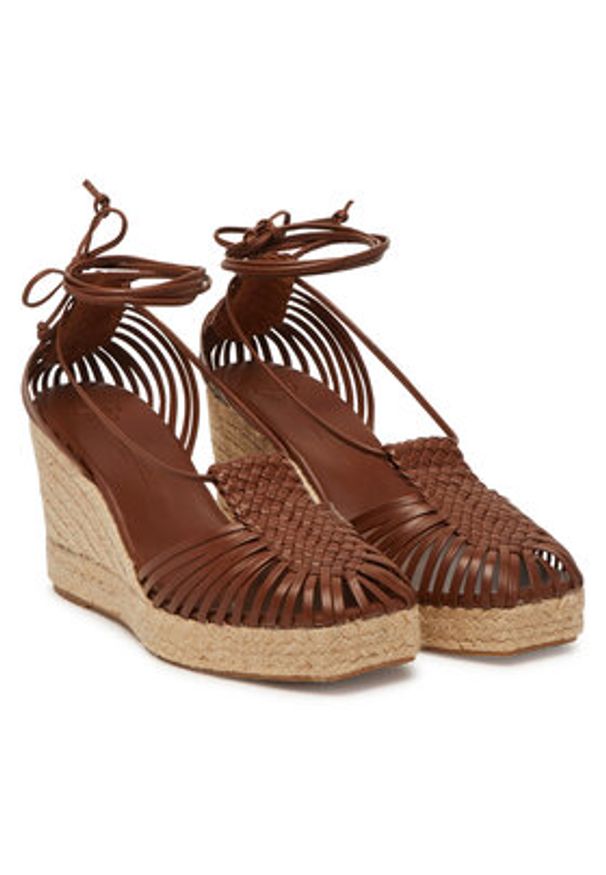 Weekend Max Mara Espadryle Quirino 2515521115670 Brązowy. Kolor: brązowy. Materiał: skóra