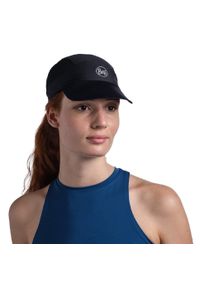 Czapka z daszkiem biegowa unisex Buff 5 Panels Black ochrona UV. Kolor: czarny, szary, wielokolorowy. Styl: sportowy