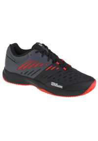 Buty do tenisa męskie, Wilson Kaos Comp 3.0. Zapięcie: sznurówki. Kolor: czarny. Materiał: materiał, syntetyk. Szerokość cholewki: normalna. Sport: tenis, turystyka piesza #1