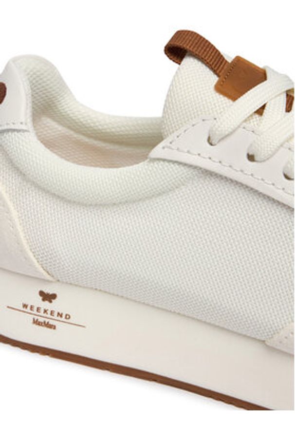 Weekend Max Mara Sneakersy 2615761054650 Biały. Kolor: biały. Materiał: skóra