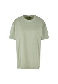 BUILD YOUR BRAND - Koszulka Damska Acid Wash Oversized T-shirt. Kolor: zielony