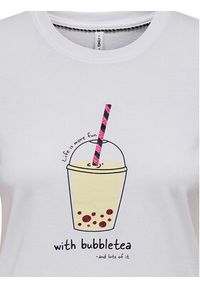 only - ONLY T-Shirt Fun Life 15349901 Biały Regular Fit. Kolor: biały. Materiał: bawełna #5