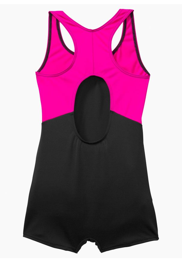 bonprix - Kostium kąpielowy. Kolor: czarny. Wzór: napisy