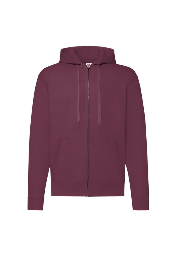 FRUIT OF THE LOOM - Klasyczna Kurtka Z Kapturem Dla Dorosłych Unisex. Typ kołnierza: kaptur. Kolor: czerwony, wielokolorowy, brązowy