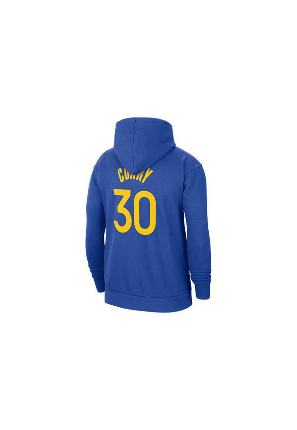 Nike - Bluza męska nike nba golden state warriors stephen curry fleece essential rush. Kolor: niebieski. Sport: bieganie