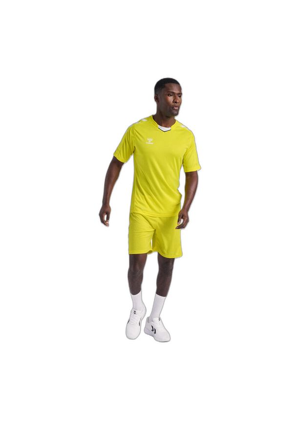 Koszulka piłkarska z krótkim rękawem męska Hummel Core XK Poly Jersey S/S. Kolor: zielony. Materiał: jersey. Długość rękawa: krótki rękaw. Długość: krótkie. Sport: piłka nożna