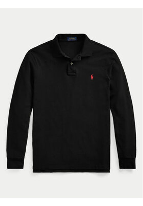 Polo Ralph Lauren Polo 710680790045 Czarny Custom Slim Fit. Typ kołnierza: polo. Kolor: czarny. Materiał: bawełna