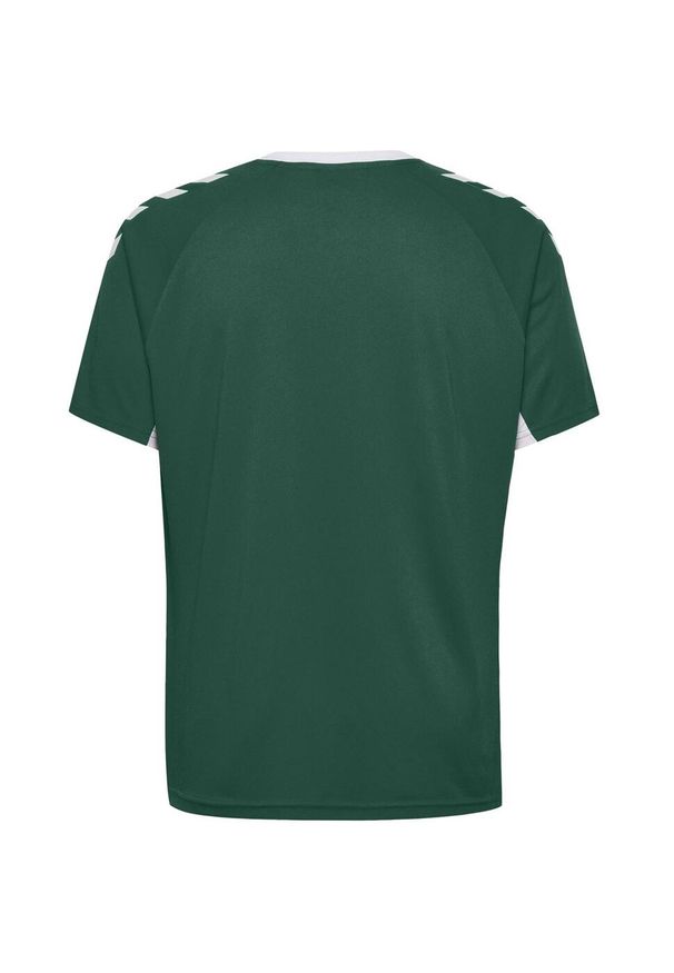 Koszulka sportowa z krótkim rękawem męska Hummel Core Team Jersey S/S. Kolor: biały, wielokolorowy, zielony. Materiał: jersey. Długość rękawa: krótki rękaw. Długość: krótkie