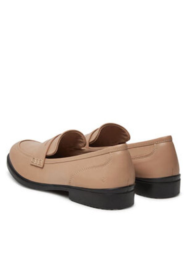 ecco - ECCO Loafersy Dress Classic 15 20980301084 Beżowy. Kolor: beżowy. Materiał: skóra