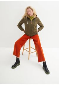 bonprix - Bluzka z długim rękawem i golfem. Typ kołnierza: golf. Kolor: zielony. Materiał: bawełna. Długość rękawa: długi rękaw. Długość: długie #2