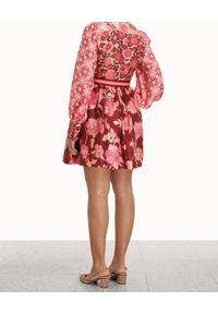 ZIMMERMANN - Wzorzysta sukienka z jedwabiu. Kolor: czerwony. Materiał: jedwab. Styl: klasyczny. Długość: mini #3