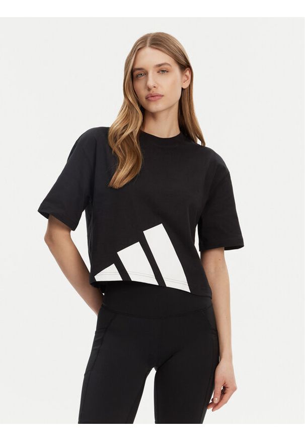 Adidas - adidas T-Shirt Essentials Big Logo Boyfriend JG8736 Czarny Loose Fit. Kolor: czarny. Materiał: bawełna