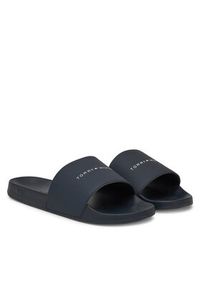 TOMMY HILFIGER - Tommy Hilfiger Klapki Hilifger Nyc Pool Slide FM0FM05432 Granatowy. Kolor: niebieski. Materiał: skóra #6