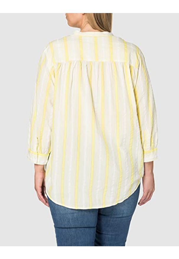Lee - LEE ESSENTIAL BLOUSE DAMSKA KOSZULA MATERIAŁOWA W PASKI LIME JUICE L45VZQQI 112110651. Materiał: materiał. Wzór: paski