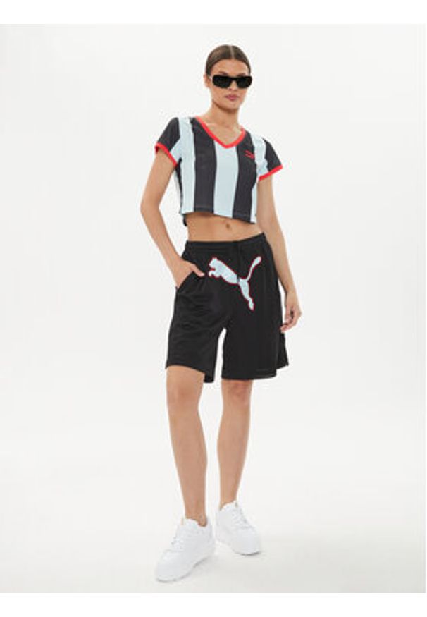 Puma T-Shirt DUA LIPA 536637 Kolorowy Slim Fit. Materiał: syntetyk. Wzór: kolorowy