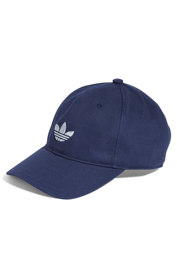 Adidas - adidas Czapka z daszkiem adicolor Classic Trefoil JC6030 Granatowy. Kolor: niebieski. Materiał: bawełna, materiał