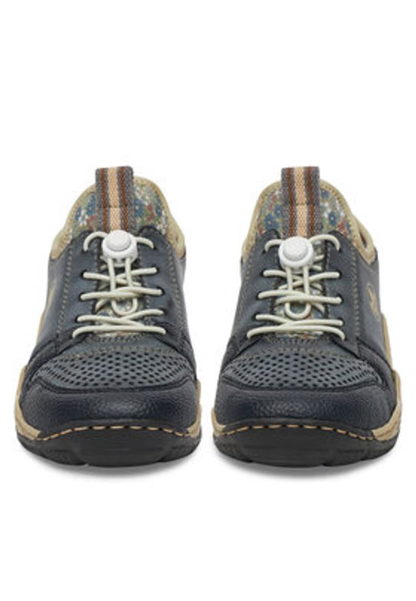 Rieker Sneakersy L0538-14 Granatowy. Kolor: niebieski. Materiał: materiał, syntetyk